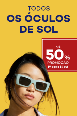 Óculos de sol com destaque promocional de até 50% direto